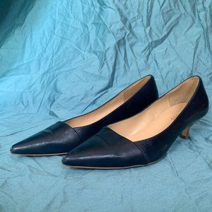 Talbots Navy Kitten Heel Pumps
